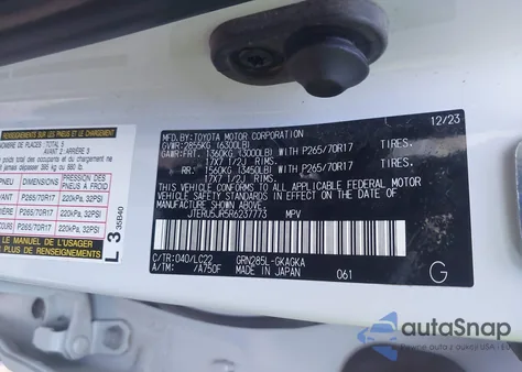 2024 Toyota 4Runner Trd Off Road Premium from USA, damaged, VIN JTERU5JR5R6237773